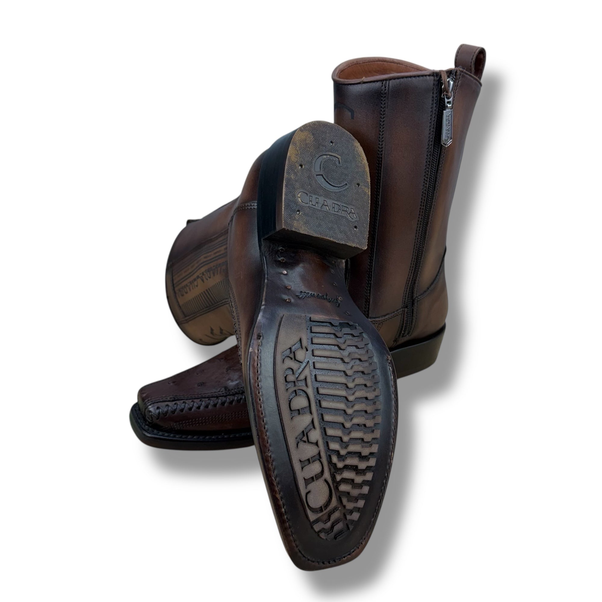 Cuadra CU803 – Brown Ostrich Leather Boot