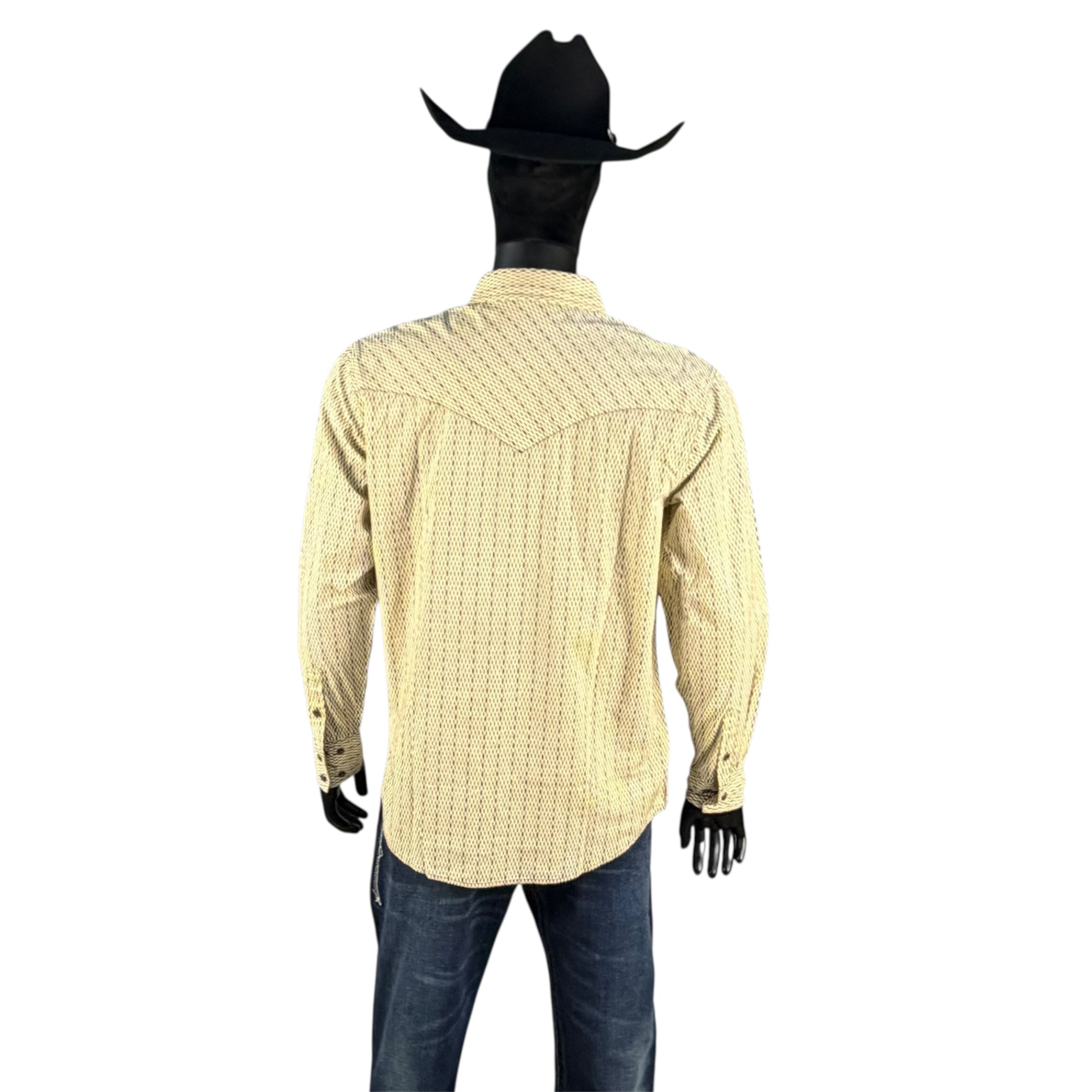 Men’s Classic Cinch Micro Print Long Sleeve Western Shirt