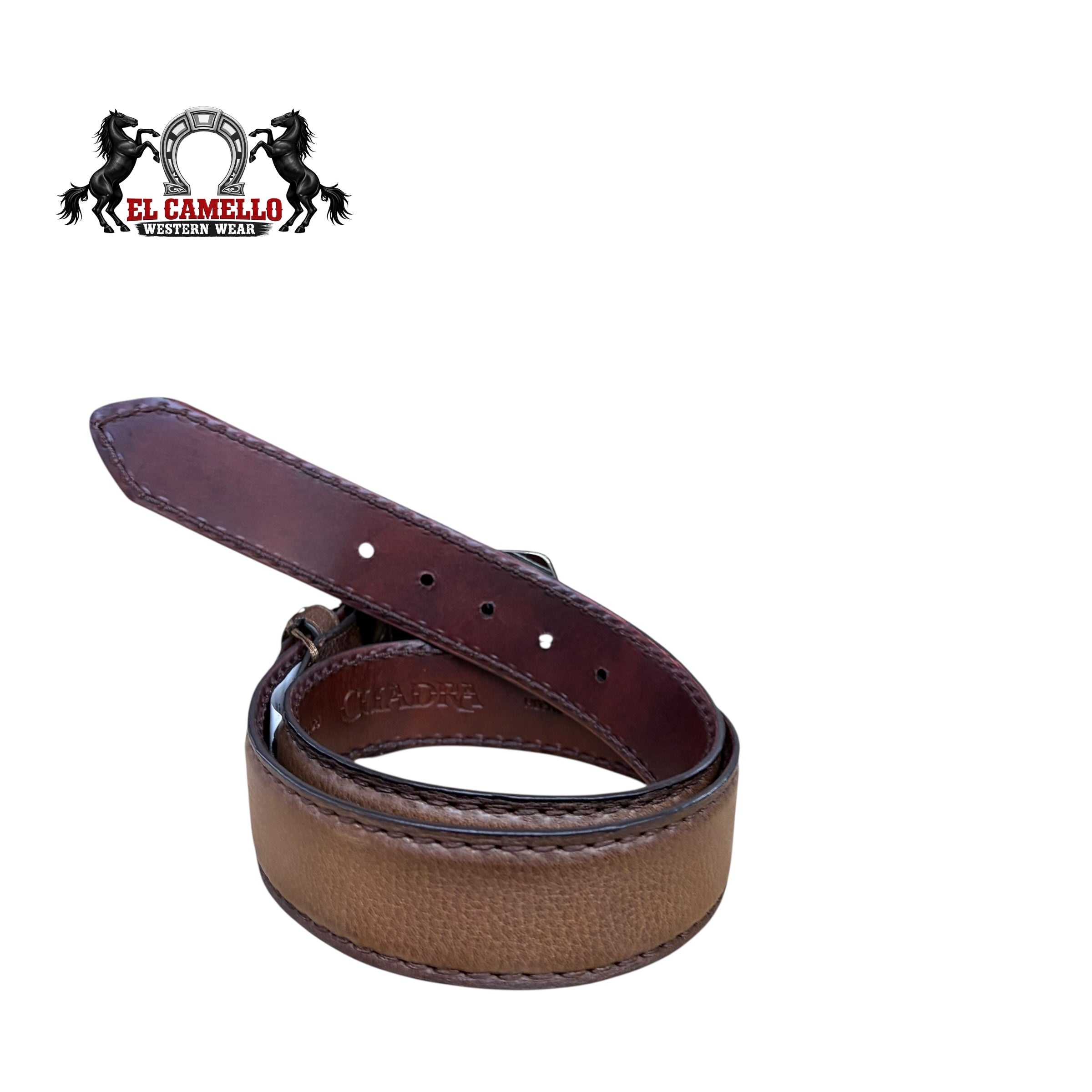 Cuadra Men’s Brown Leather Belt with Signature “C” Buckle BC202