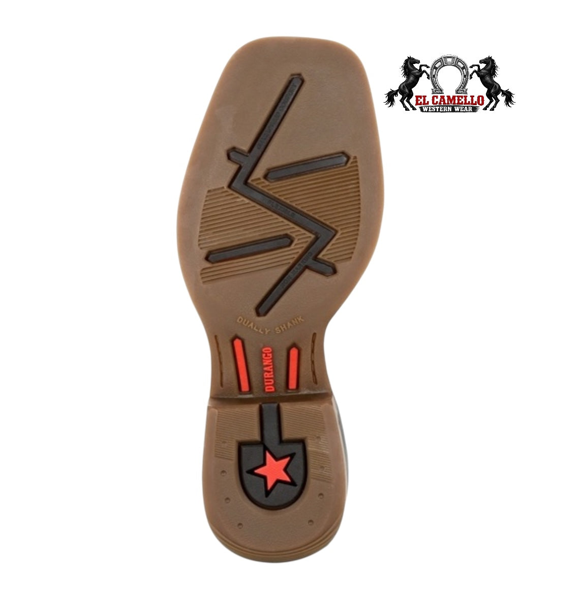 Durango kids  Dark Brown & Red Western Square Toe Boot – Style DBT0220C
