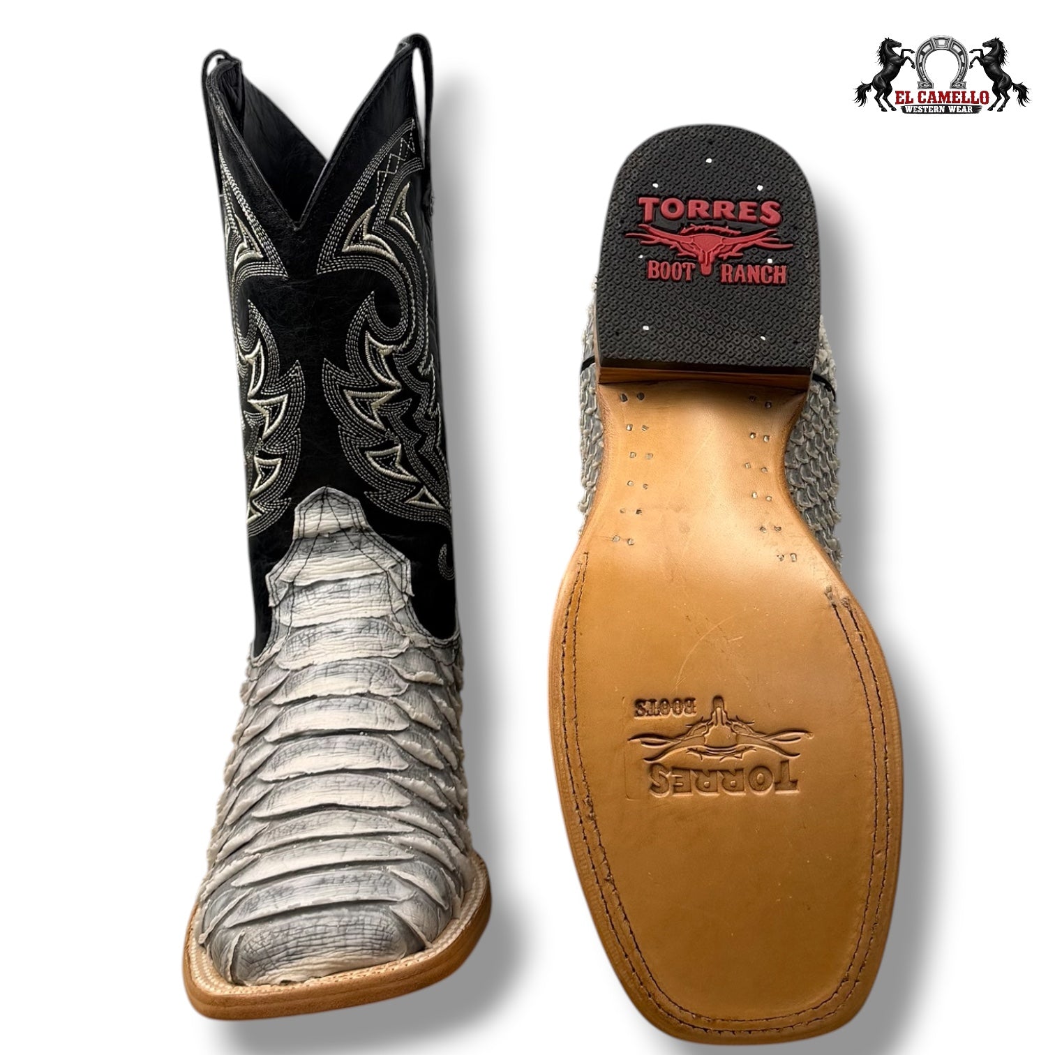 Python Imitacion Gris Plata Torres Boots TBRCC168