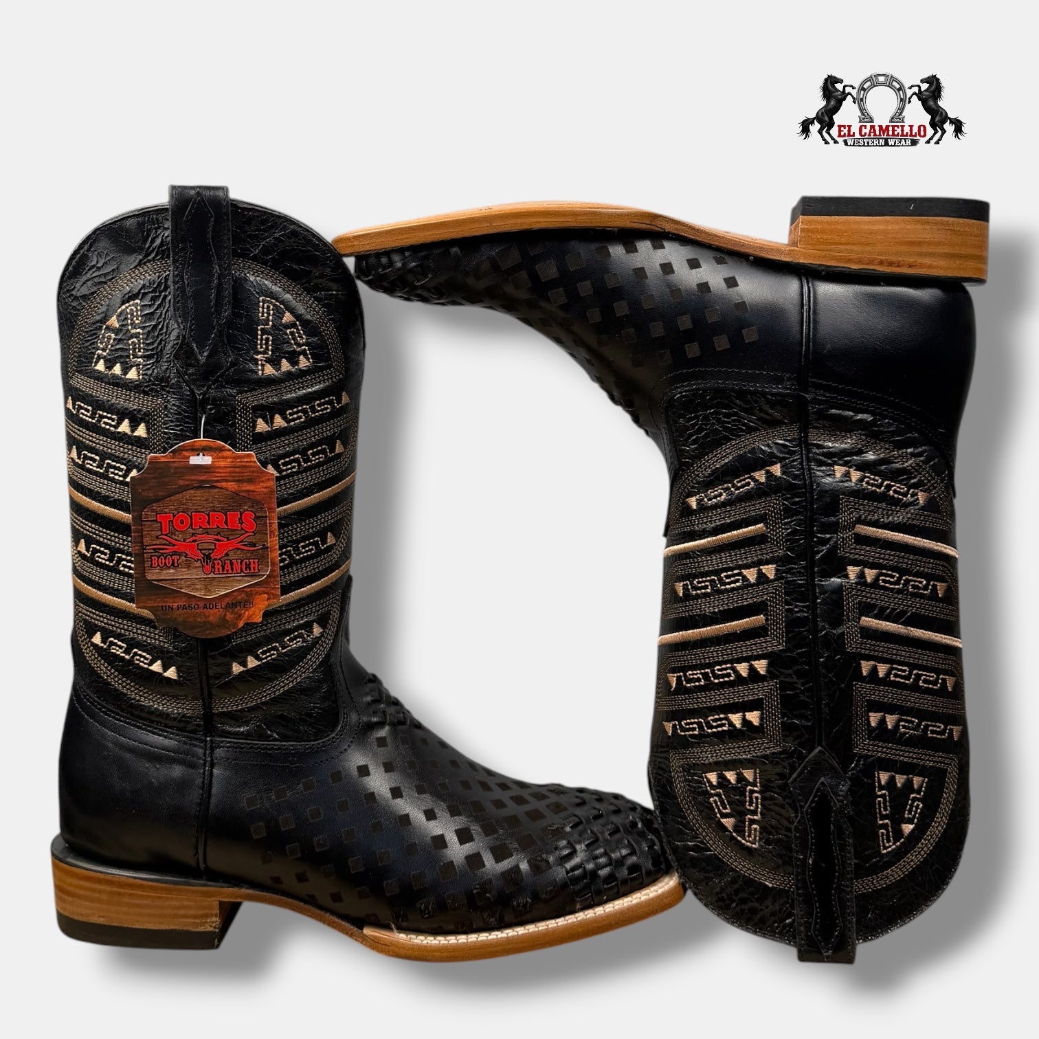 Petatillo Tejido Lacer Negro Torres Boots TBRCC187