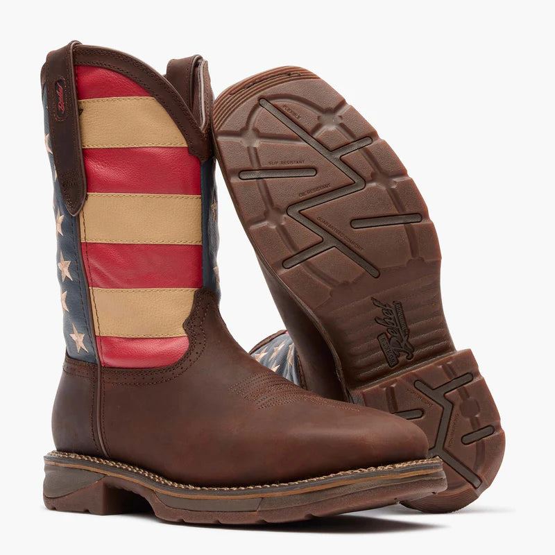 DB020 Durango® Working' Rebel™ Patriotic Steel Toe Work Boot