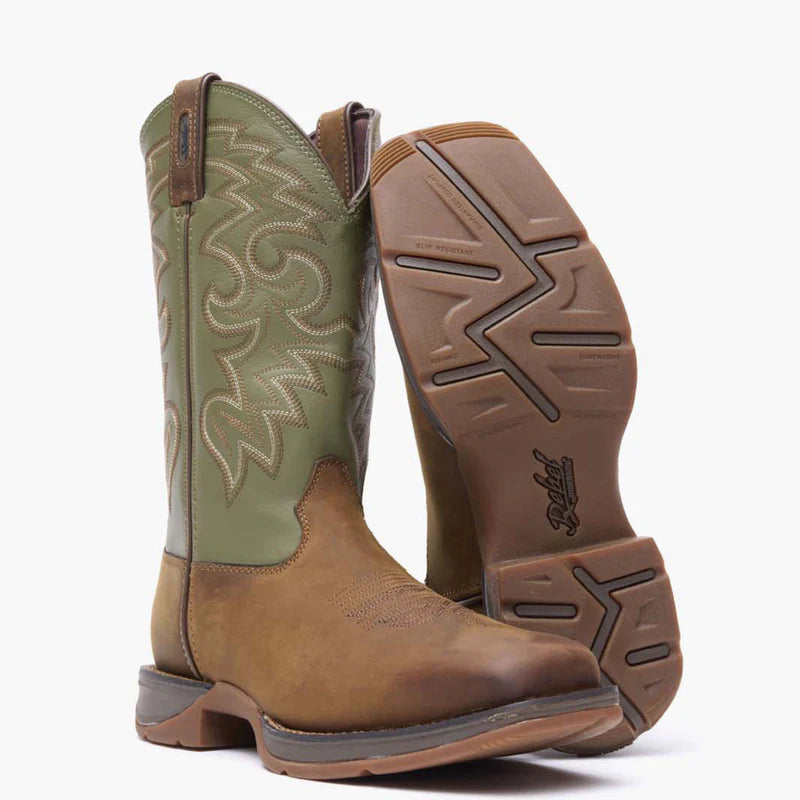 DB5416 Rebel by Durango® Coffee & Cactus Pull-On Western Boot