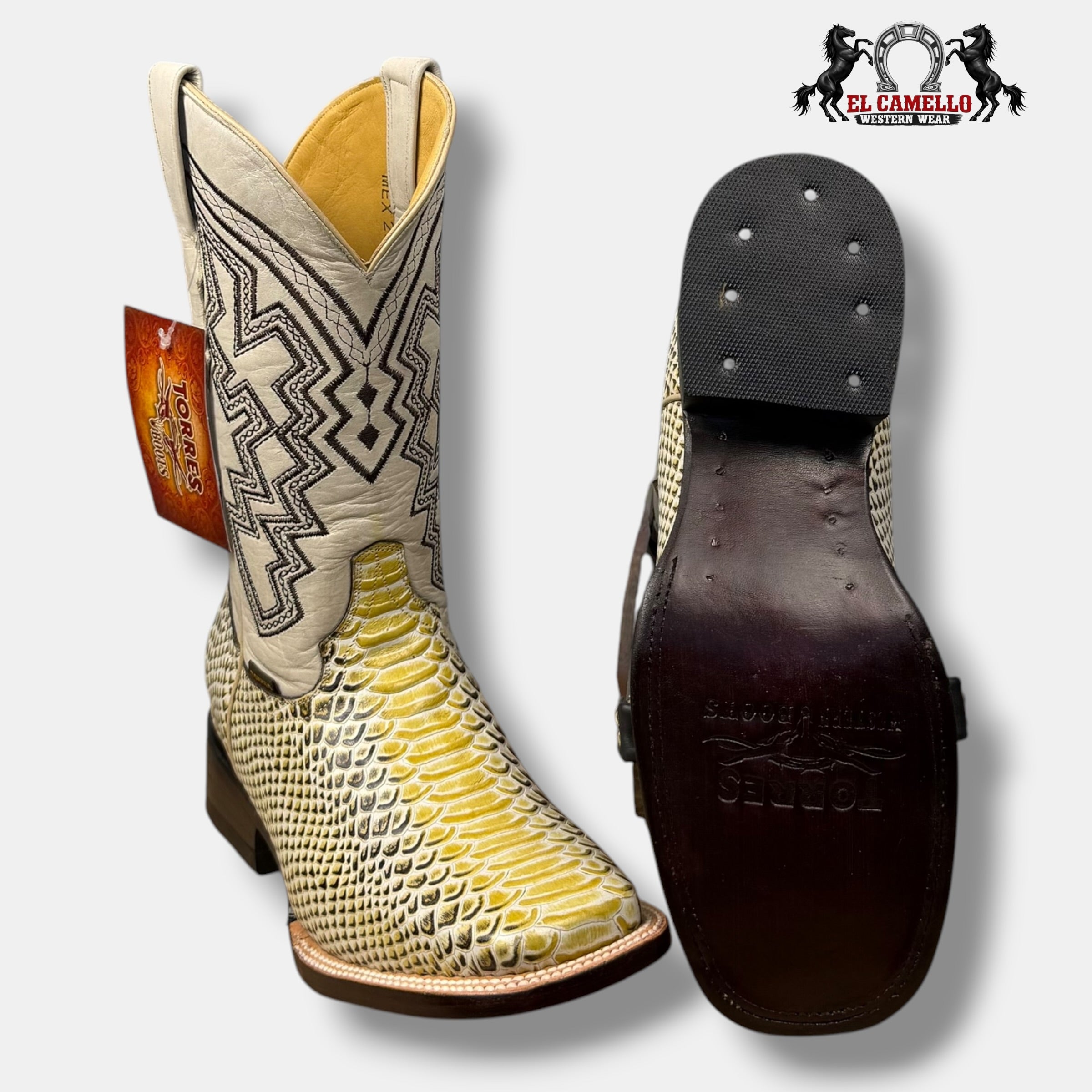 Python Grabado Natural Torres Boots TBRCC153