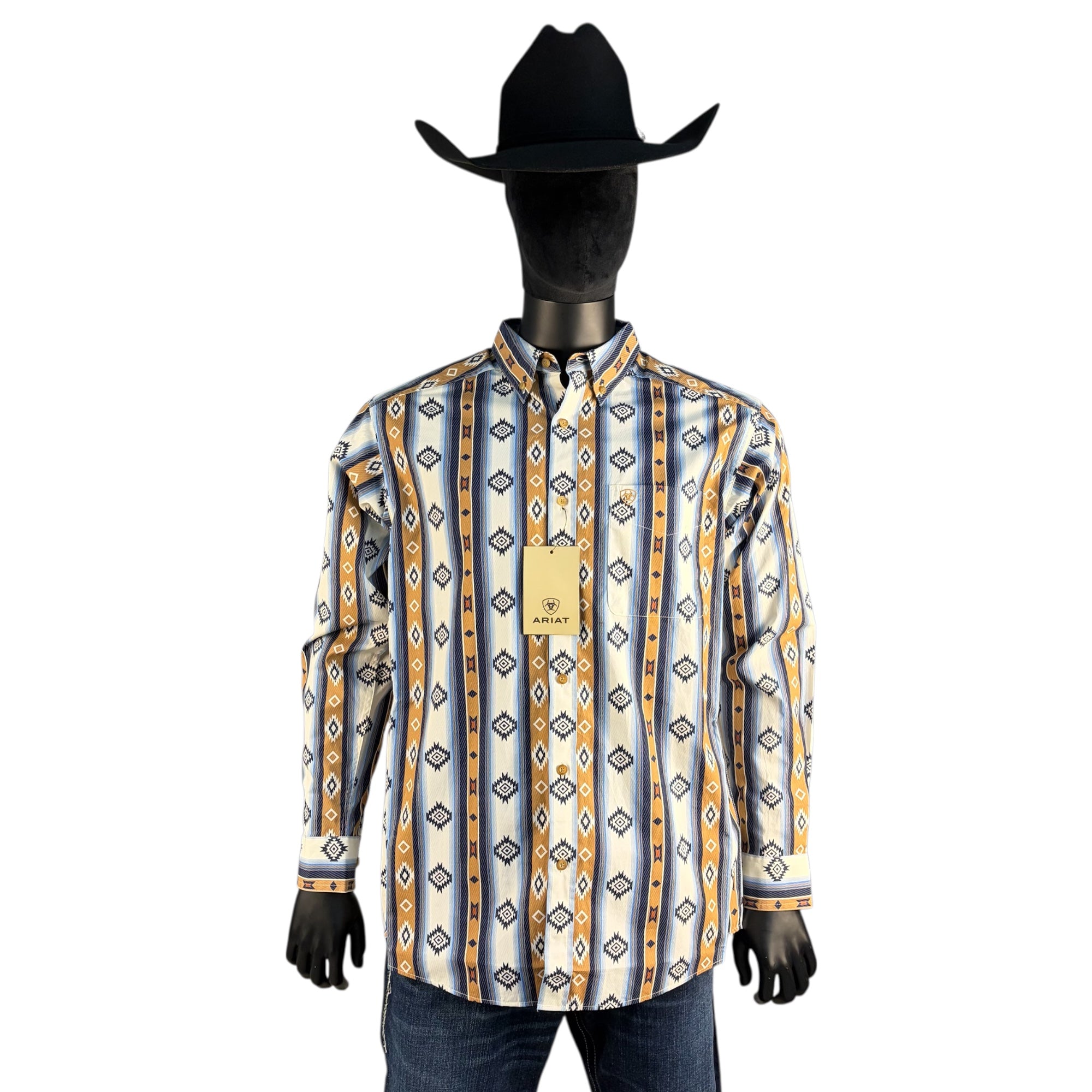 Ariat Men’s Vertical Aztec Stripe Long Sleeve Western Shirt