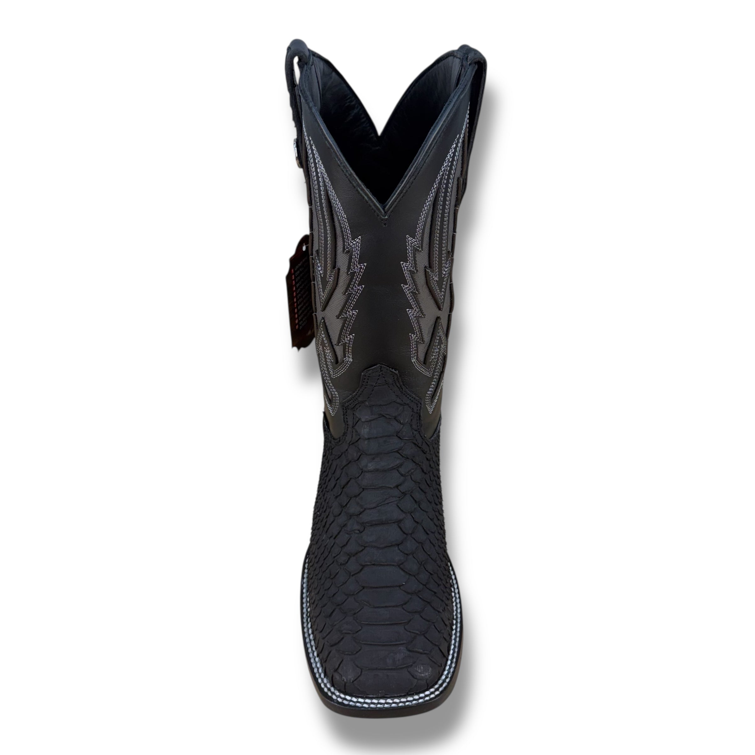 Torres Boot Ranch – Piton Negro Matte Genuine Exotic Leather Cowboy Boot