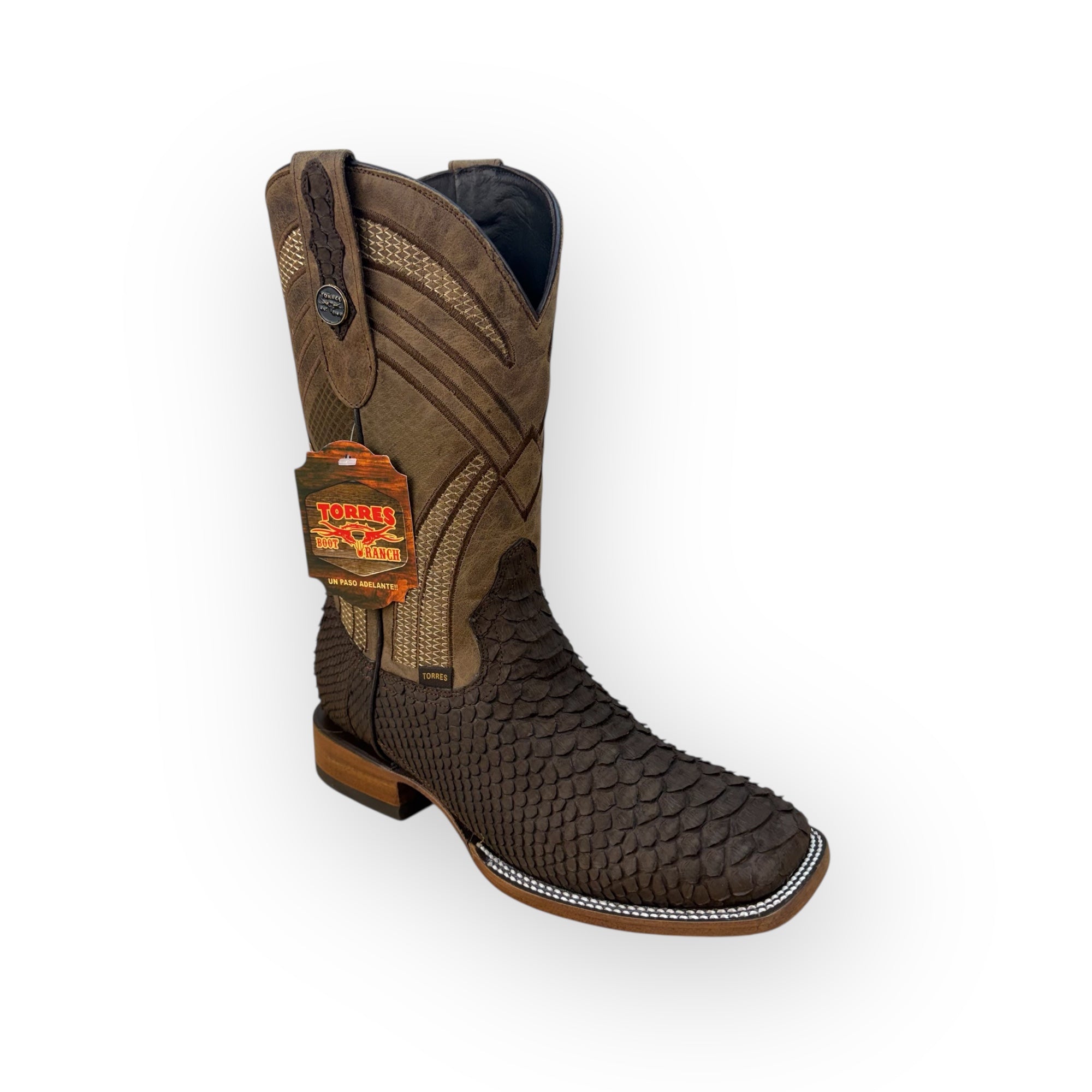 Python Cafe Matte Square Toe Cowboy Boot