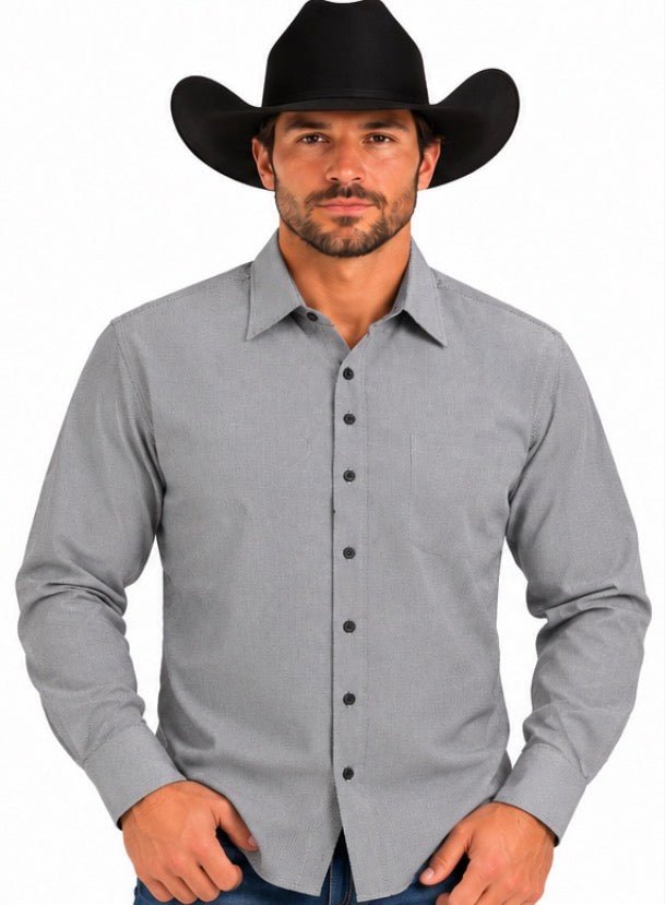 Eros Platini Men’s Black & White Short Sleeve Shirt