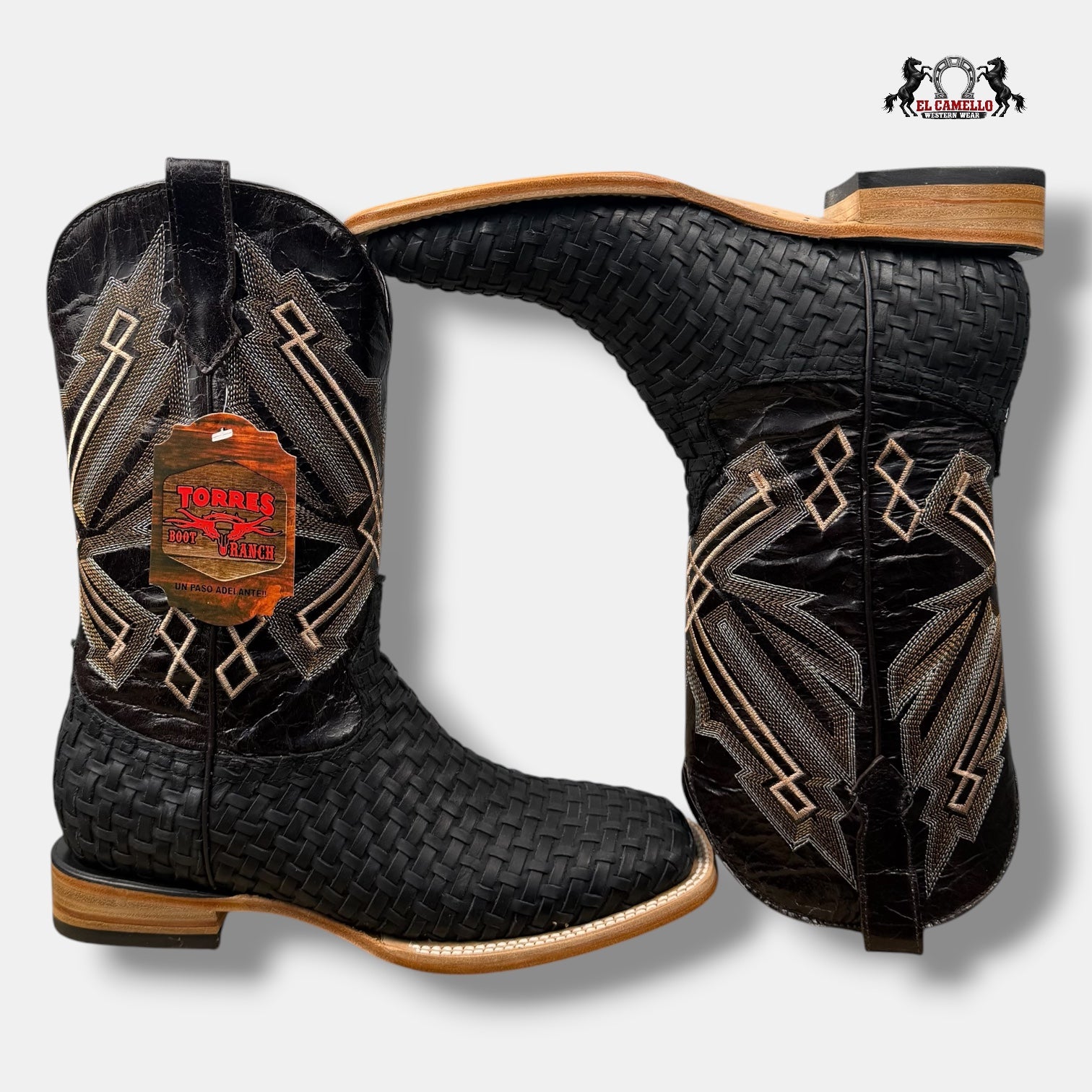 Petatillo Tejido Negro -Cafe Torres Boots TBRCC188