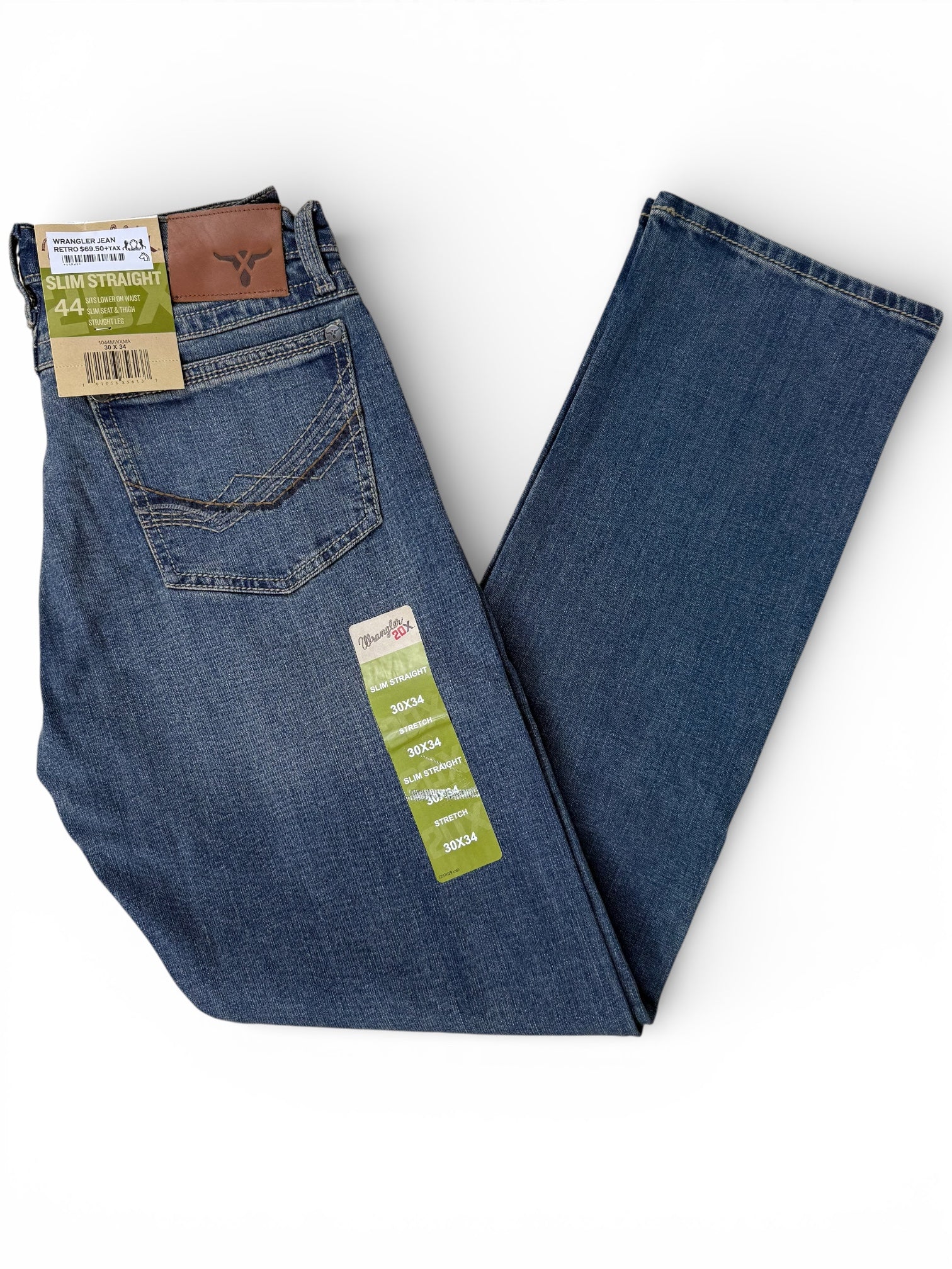 Wrangler Retro® 20X Slim Straight Men’s Jeans – Medium Wash 13MWZ