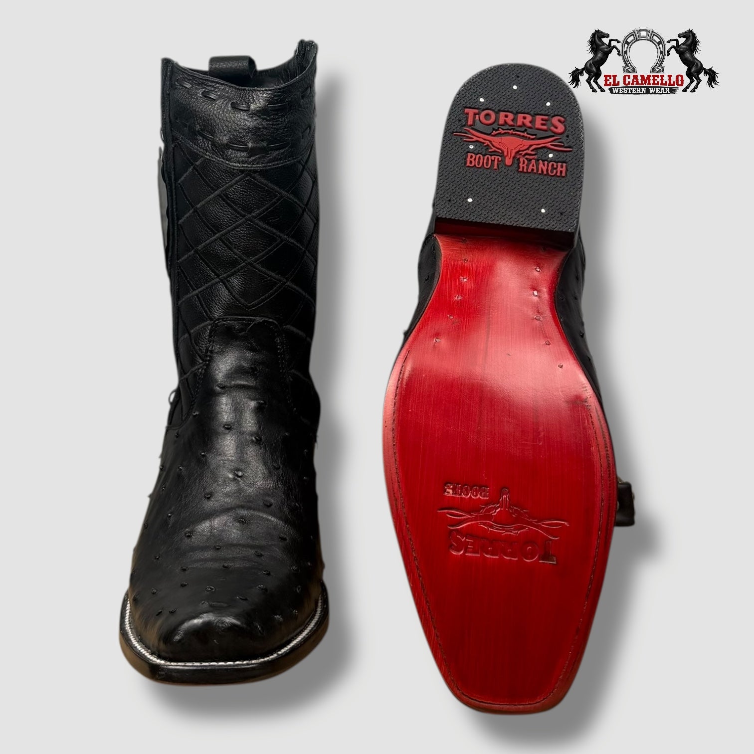 Avestruz Dubay Negro Torres Boots TBRCC138