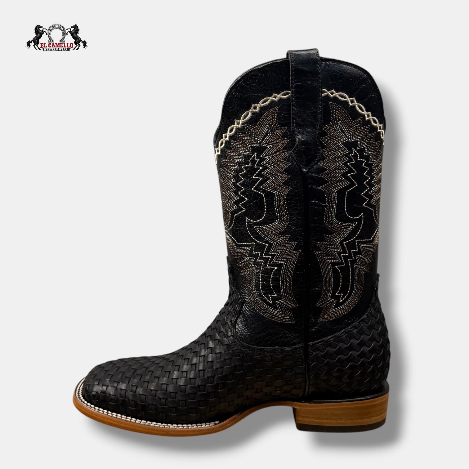 Petatillo Negro Bordado Torres Boots