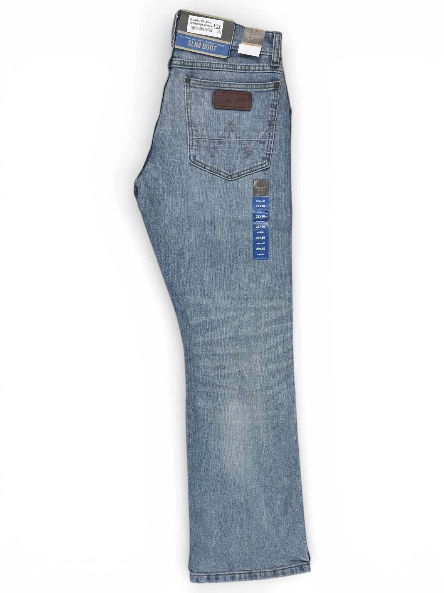 Wrangler Retro® Slim Boot Men’s Jeans – Light Wash 77MWZ