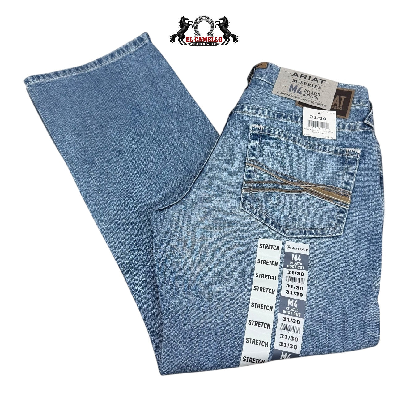 Ariat Men M4 Relaxed Boot Cut Jean Wash:Kayne 10072948