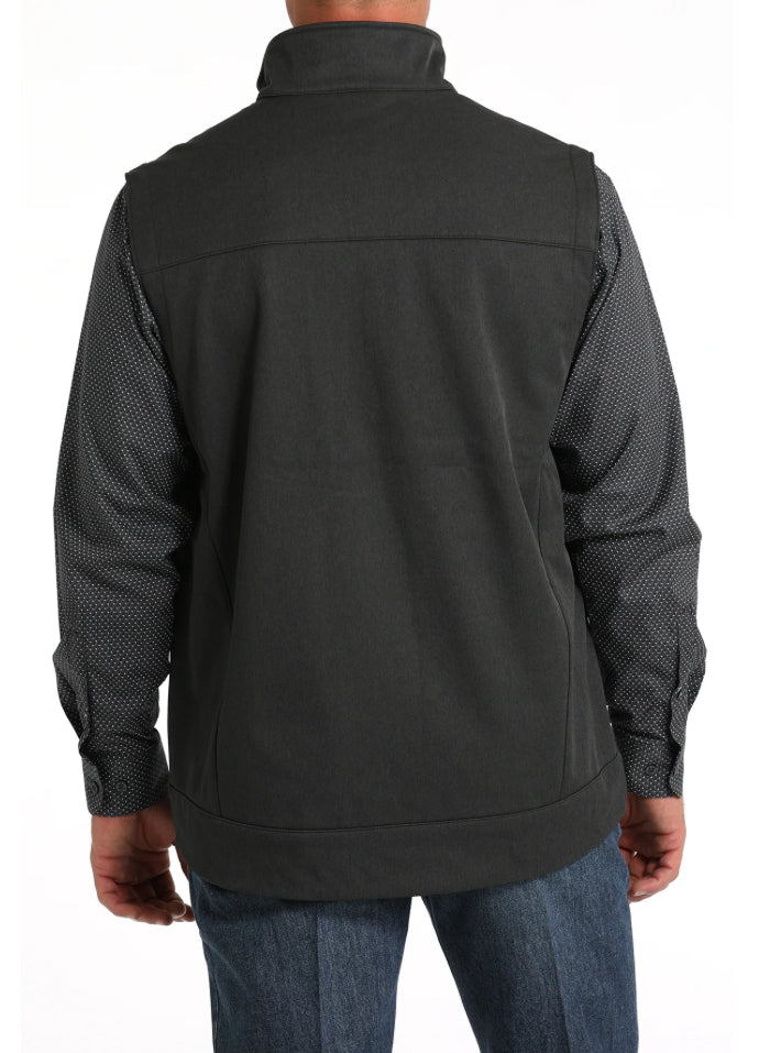 Cinch Men’s Charcoal Softshell Zip-Front Vest MWV1515019