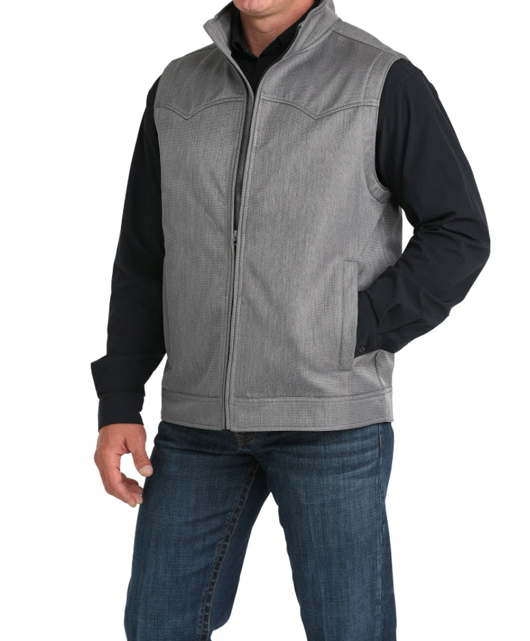 Cinch Men's Conceal Carry Grey Bonded Vest MWV1592005