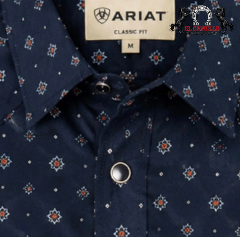 Ariat Men’s Night Sky Geo Print Long Sleeve Western Shirt – Style 10079752