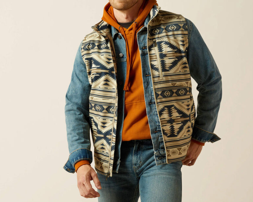 Ariat Men’s Southwestern Print Insulated Zip Vest