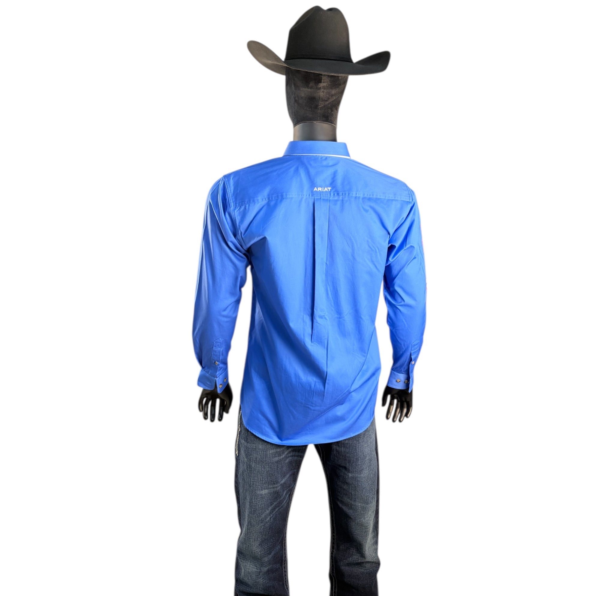 Ariat Men’s Royal Blue Solid Long Sleeve Western Shirt