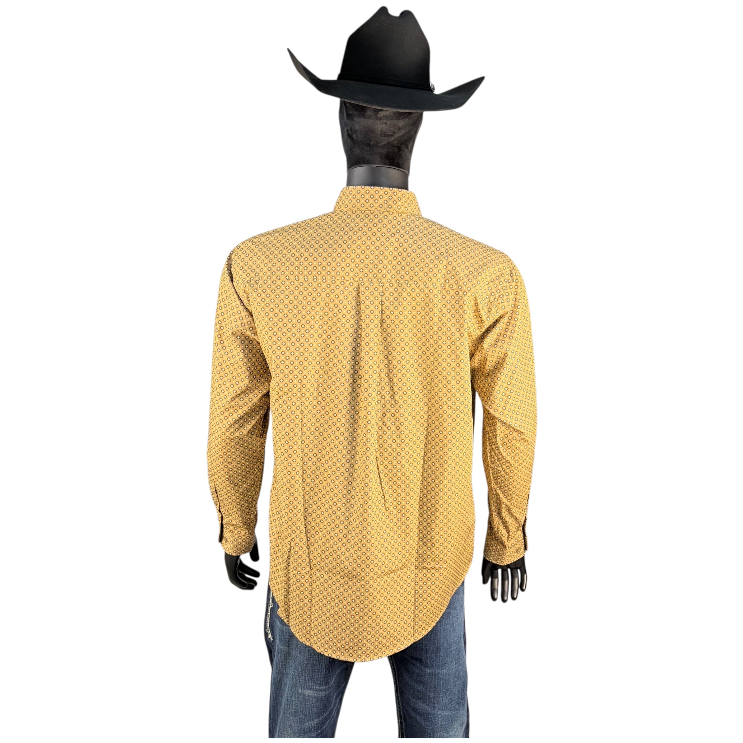 Men’s Cinch Classic Micro Geo Print Long Sleeve Western Shirt