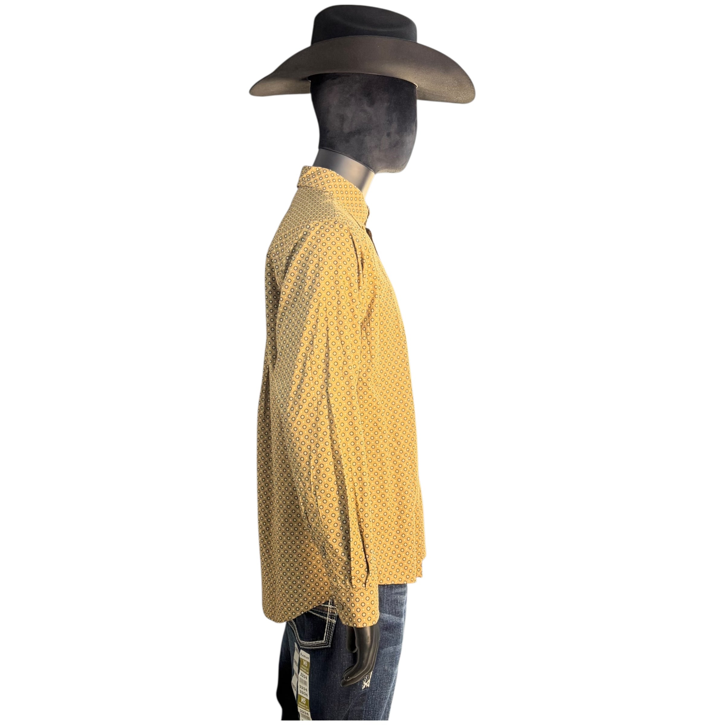 Men’s Cinch Classic Micro Geo Print Long Sleeve Western Shirt