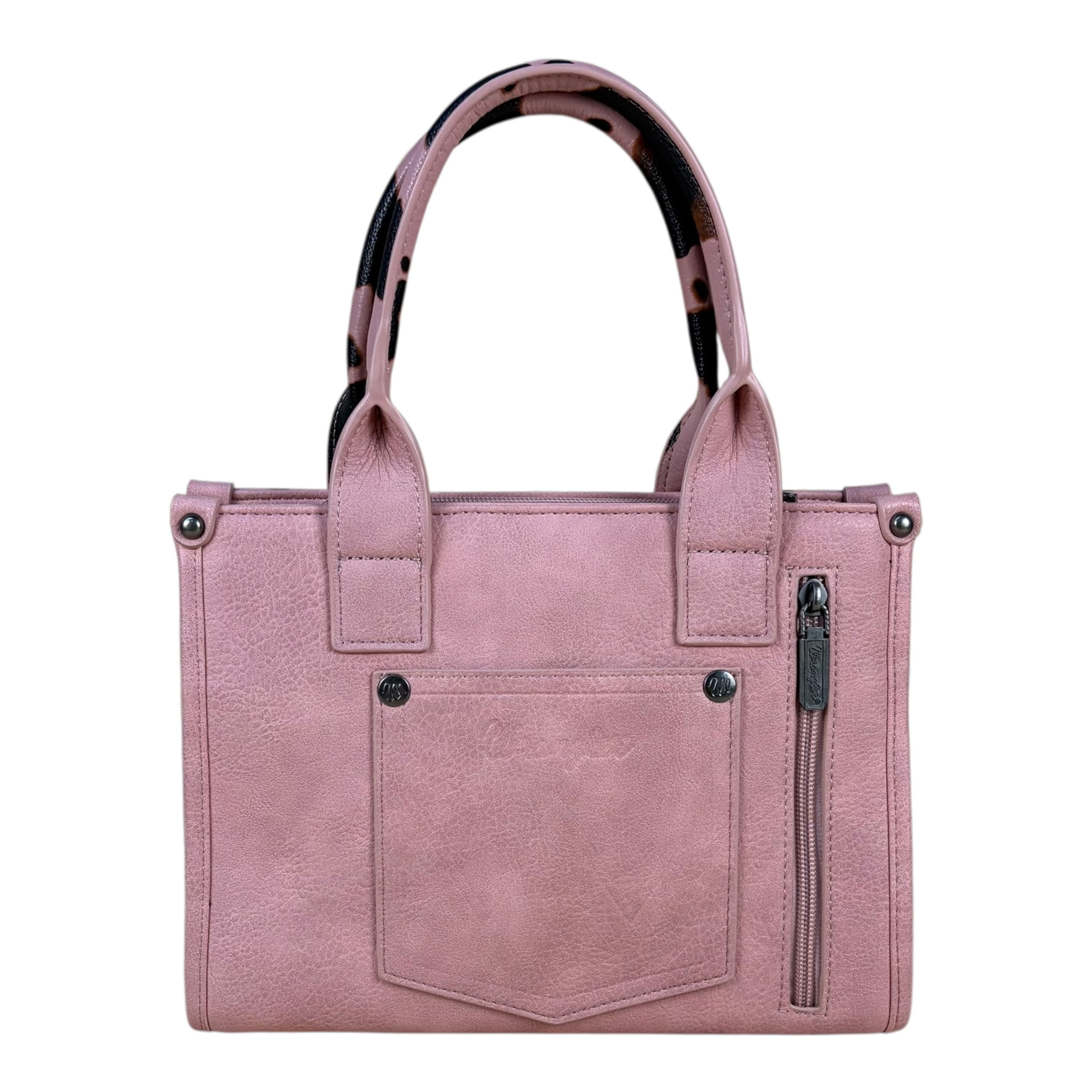 Wrangler Pink Cowprint Mini Tote Handbag