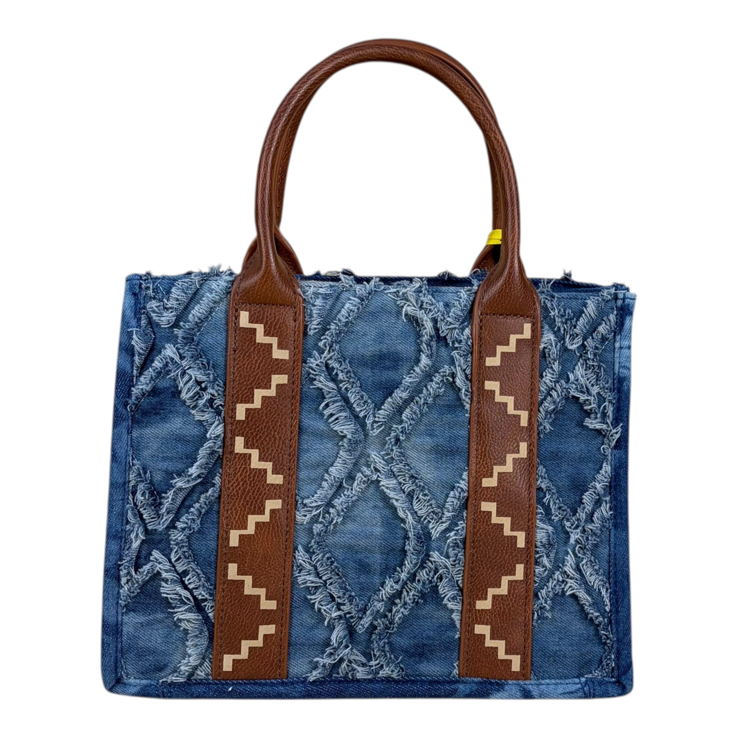 Wrangler Denim Patchwork Western Tote Bag