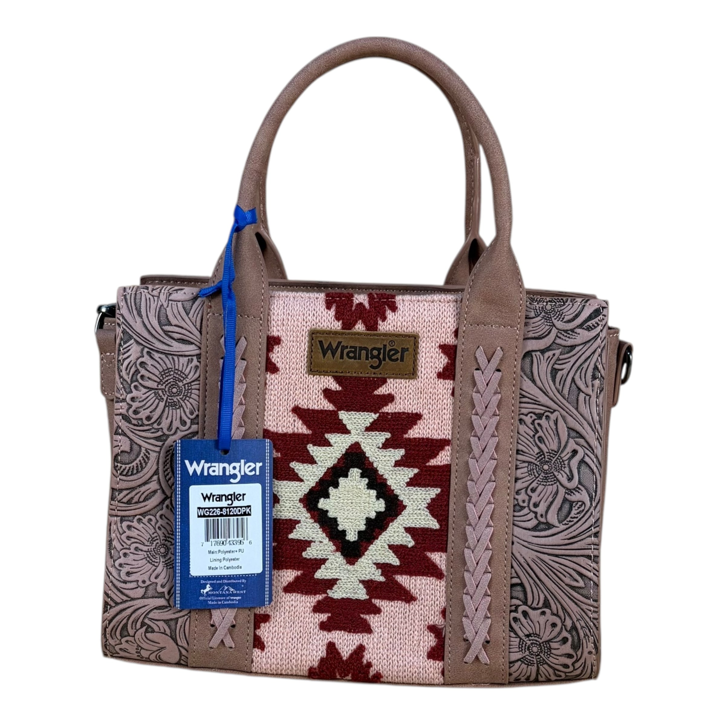 Wrangler Aztec Print Western Tote Bag – Taupe