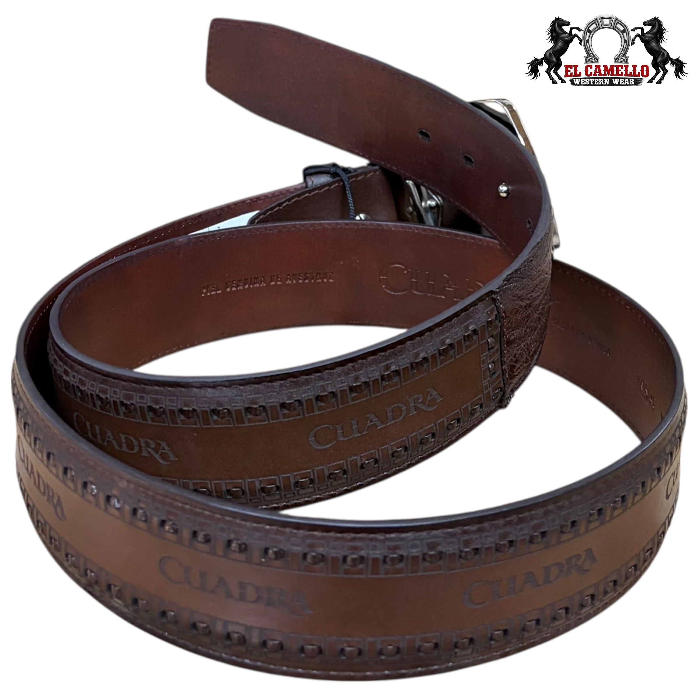 Cuadra Men’s Genuine Leather Western Belt – Dark Brown BC278