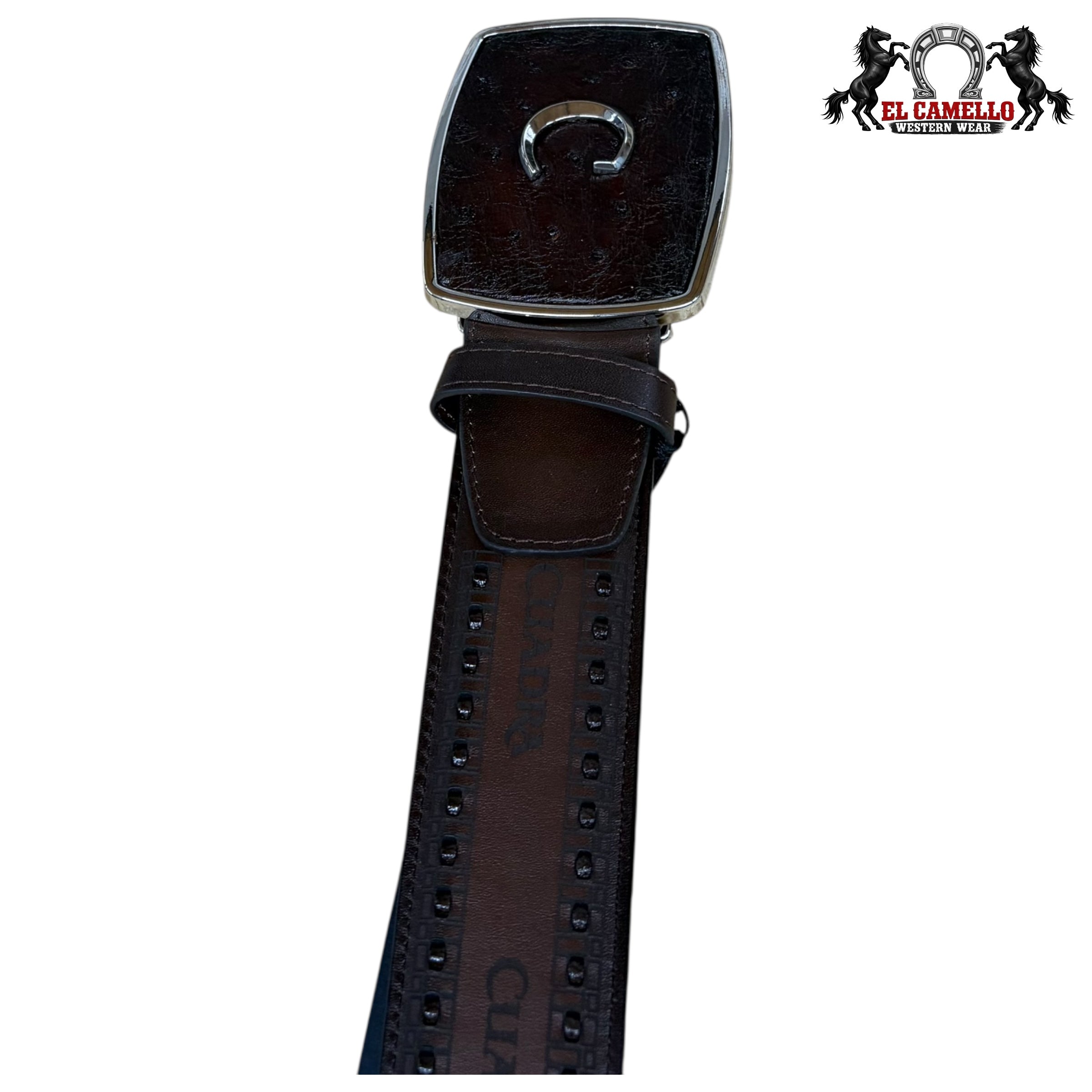 Cuadra Men’s Genuine Leather Western Belt – Dark Brown BC278