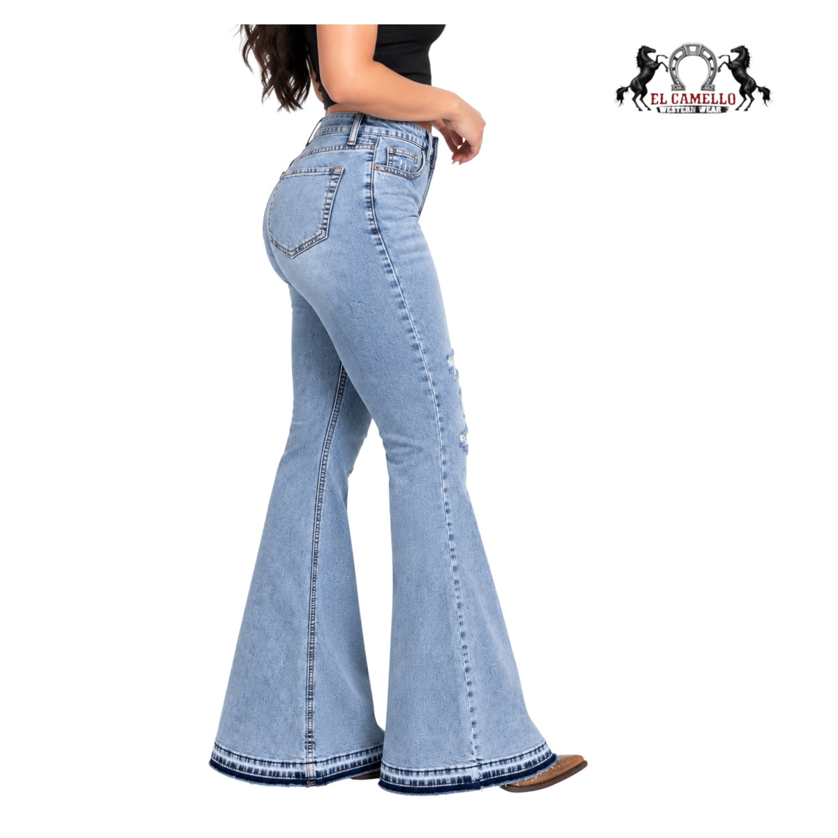 Women's Rock & Roll High Rise Distressed Flare Jean BW6HD06062