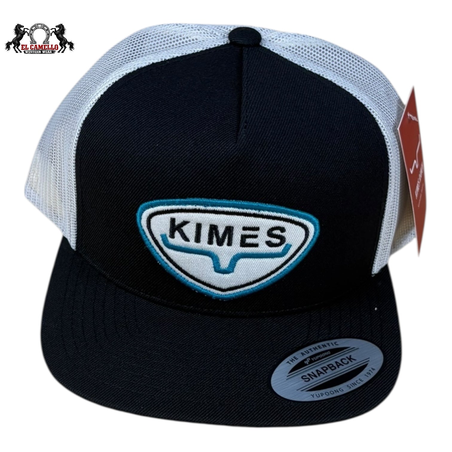Kimes Ranch Black & White Mesh Snapback Trucker Hat