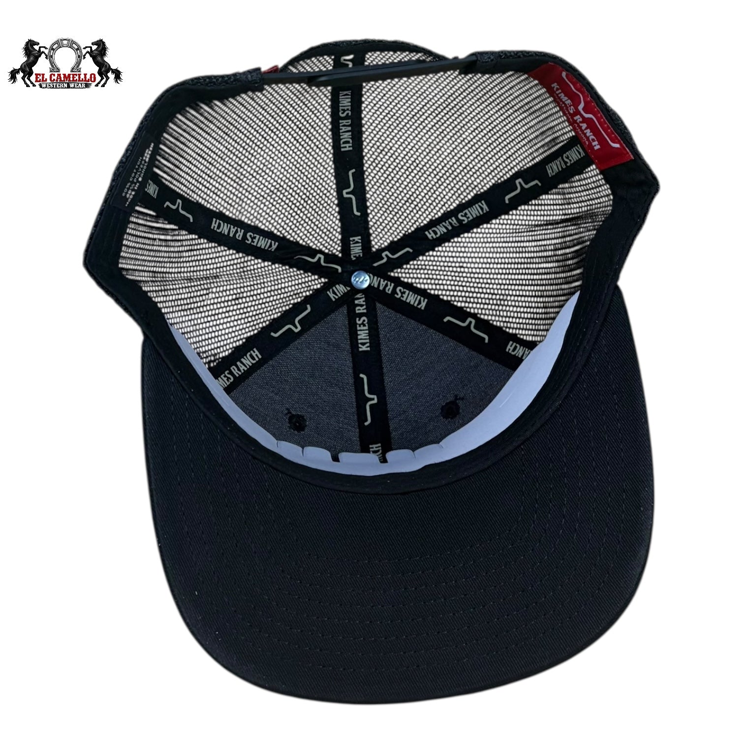 Kimes Ranch Black & White Mesh Snapback Trucker Hat