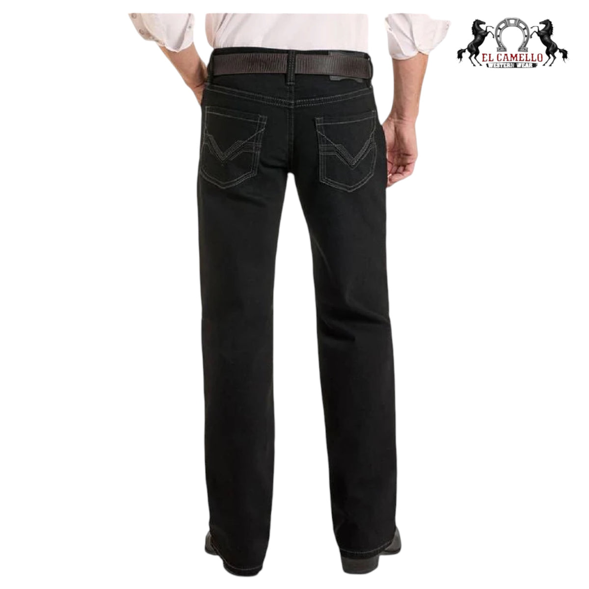 BLACK RELAXED FIT STRAIGHT LEG JEANS BMOSD02484