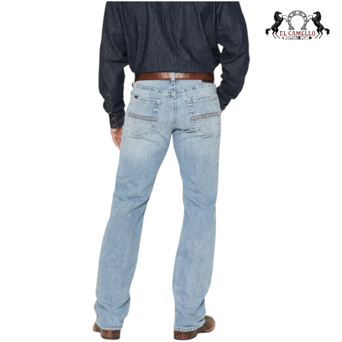 Ariat Men's M5 Roy Normal Light Wash Straight Leg Stretch Denim Jeans 10074798