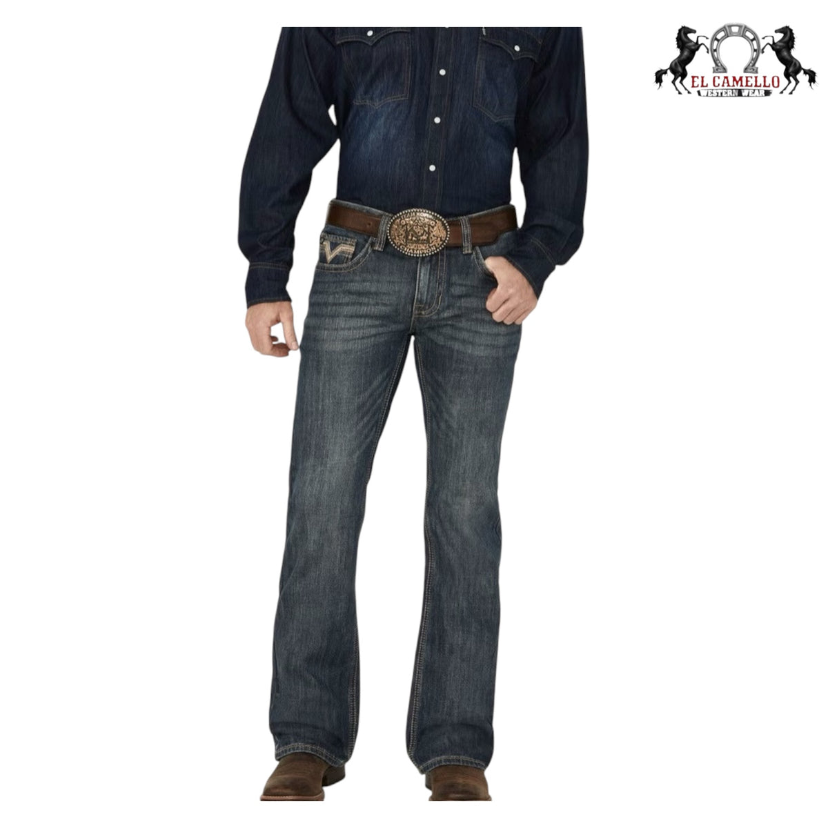 Men's Rock & Roll Cowboy Regular Fit Stackable Boot Cut Jean #MSP1763