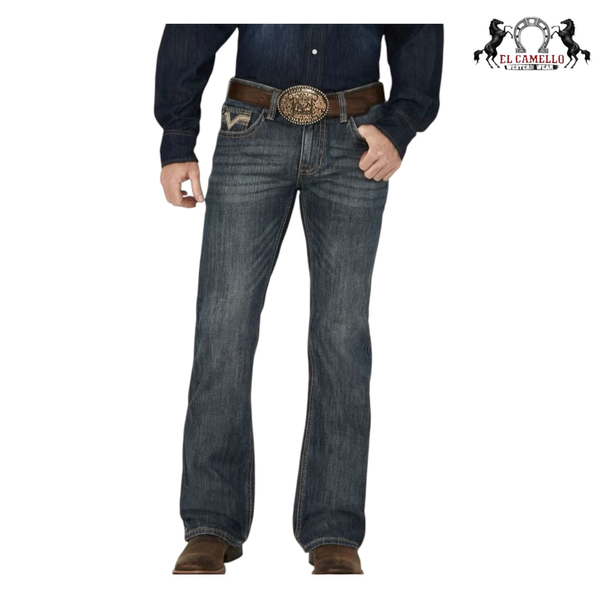Men's Rock & Roll Cowboy Regular Fit Stackable Boot Cut Jean #MSP1763