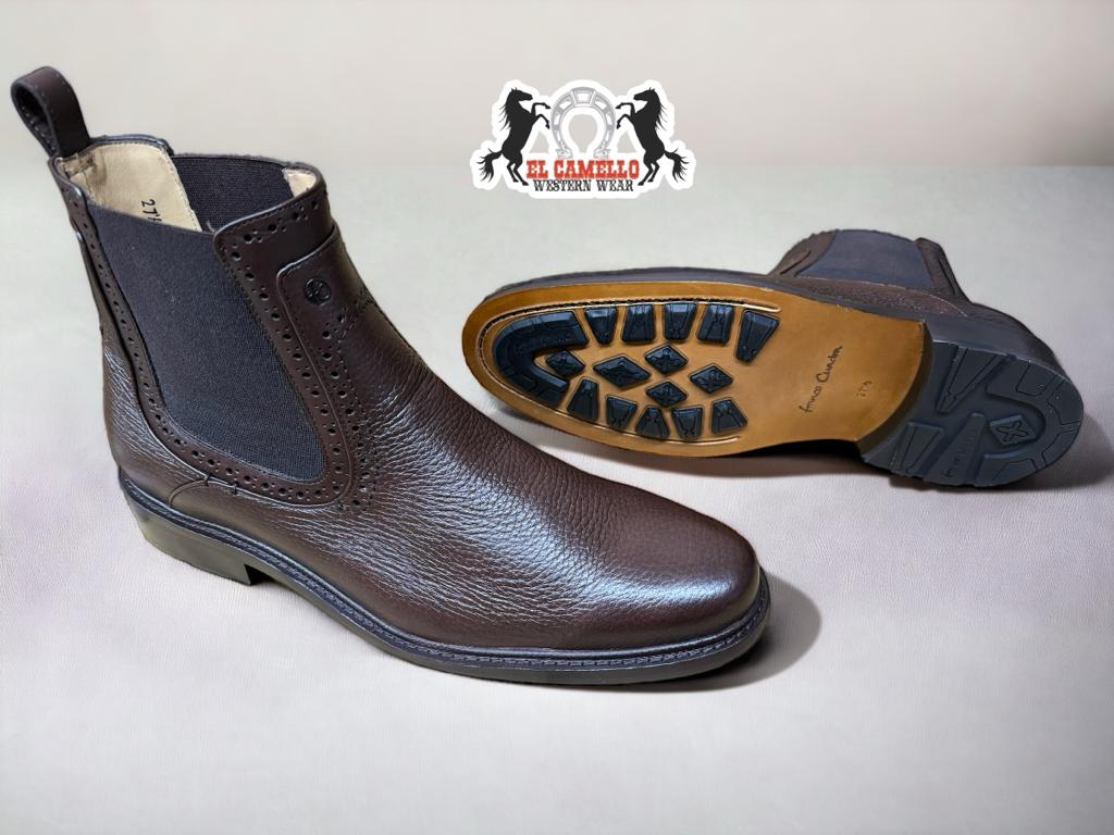 Franco Cuadra Brown Deer / Calf Ankle Boot FC442