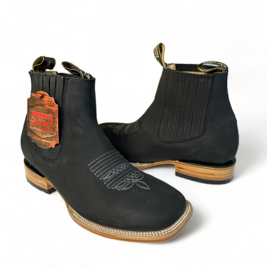 BOTIN CRAZY NEGRO SQUARE TOE