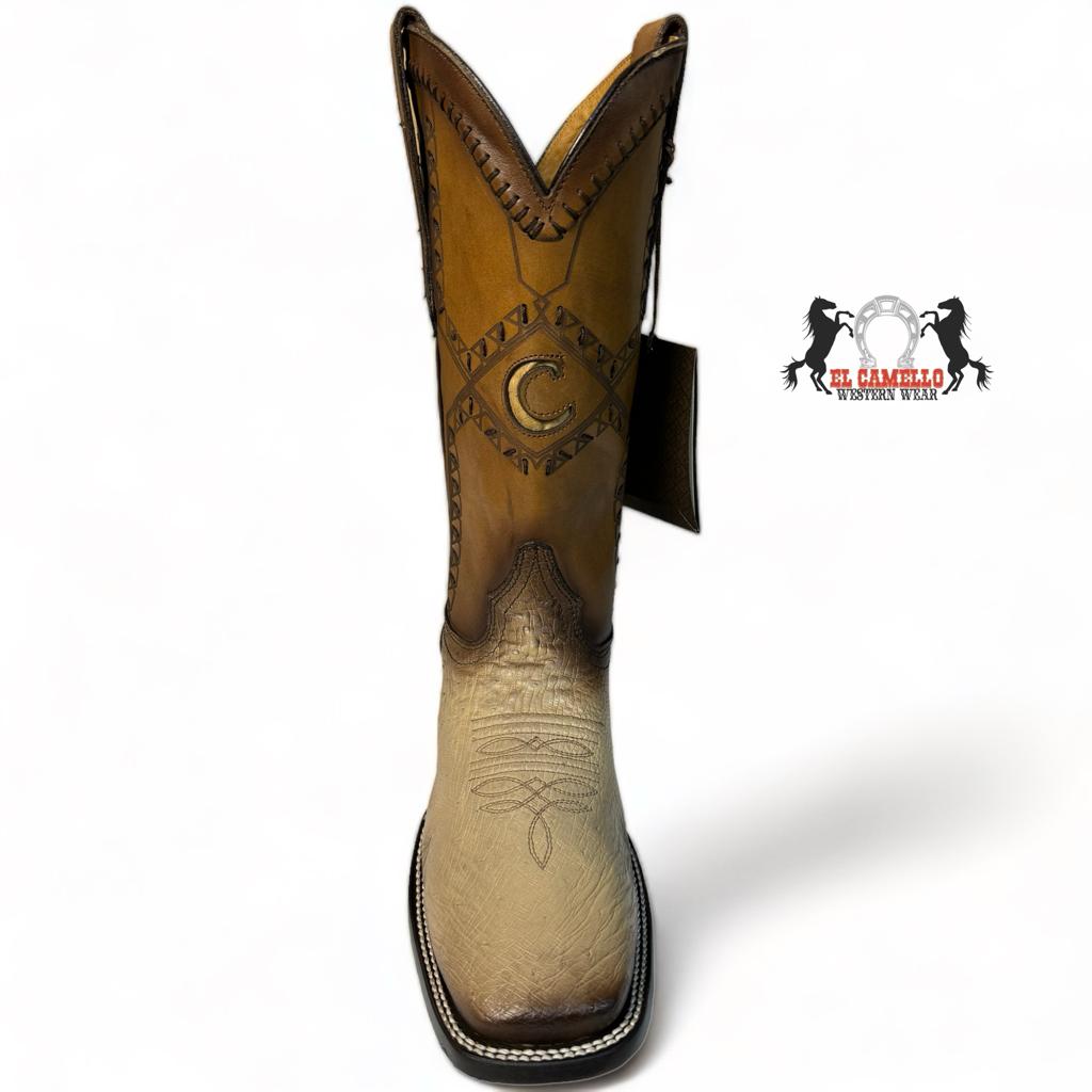 CUADRA ORIX OSTRICH BELLY SQUARE TOE BOOT CU785