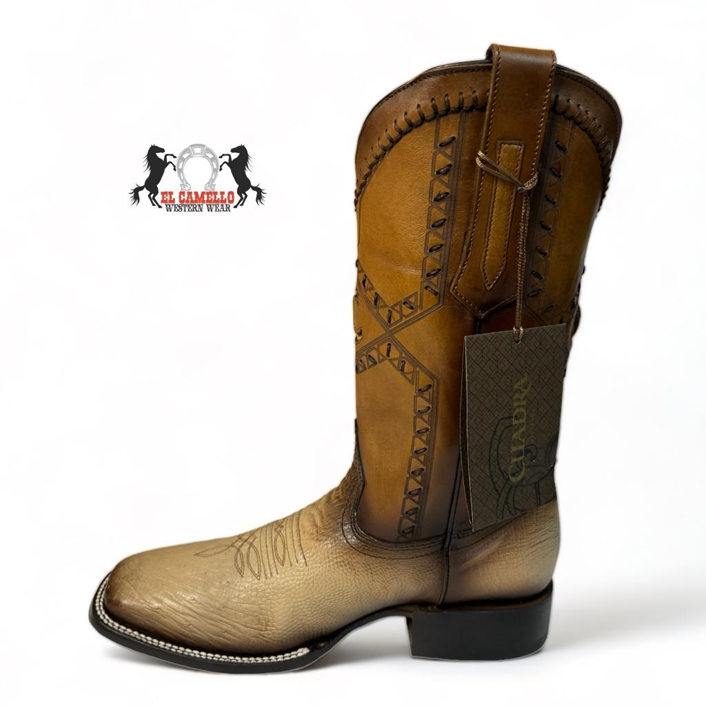 CUADRA ORIX OSTRICH BELLY SQUARE TOE BOOT CU785