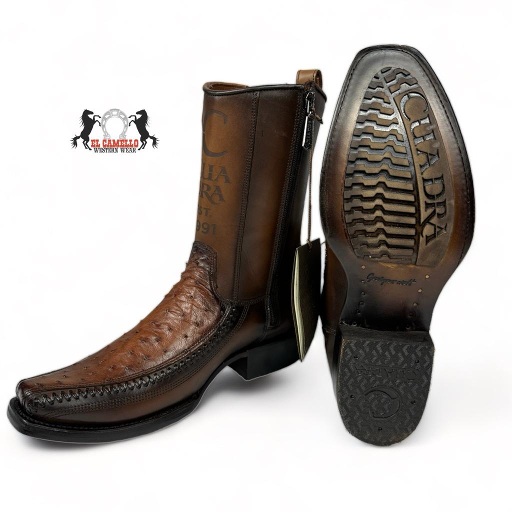 CUADRA OSTRICH CHESNUT LASER & WOVEN CU804