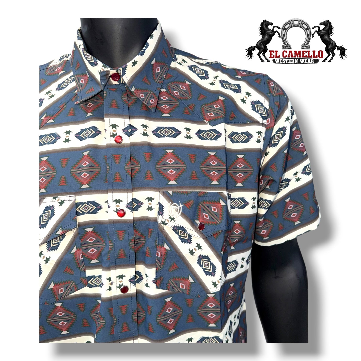 Men’s Stretch Printed Half Sleeves Shirt 517H