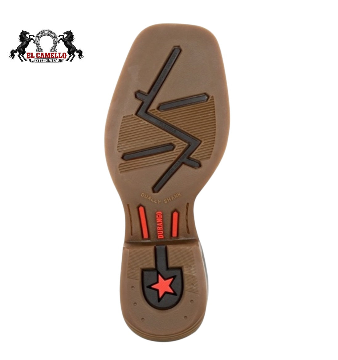 Durango kids Dark Brown & Red Western Work Boot – Dual Shank Durango Rubber Sole DBT0220y