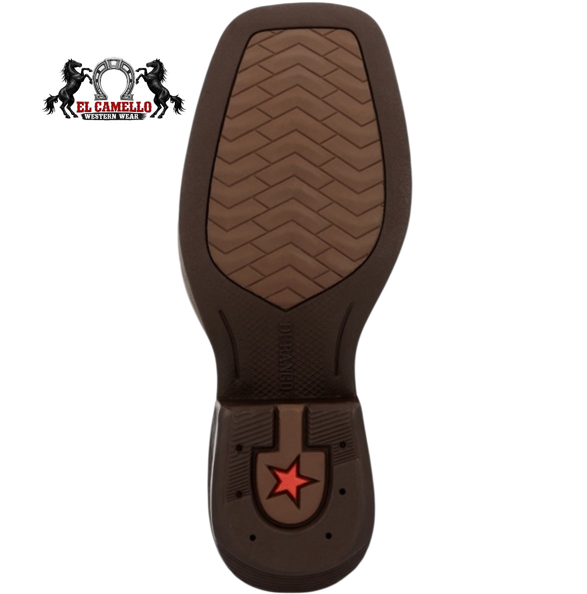 Durango Kids Western Square Toe Boot Dark Brown & Red – Style DBT0251C