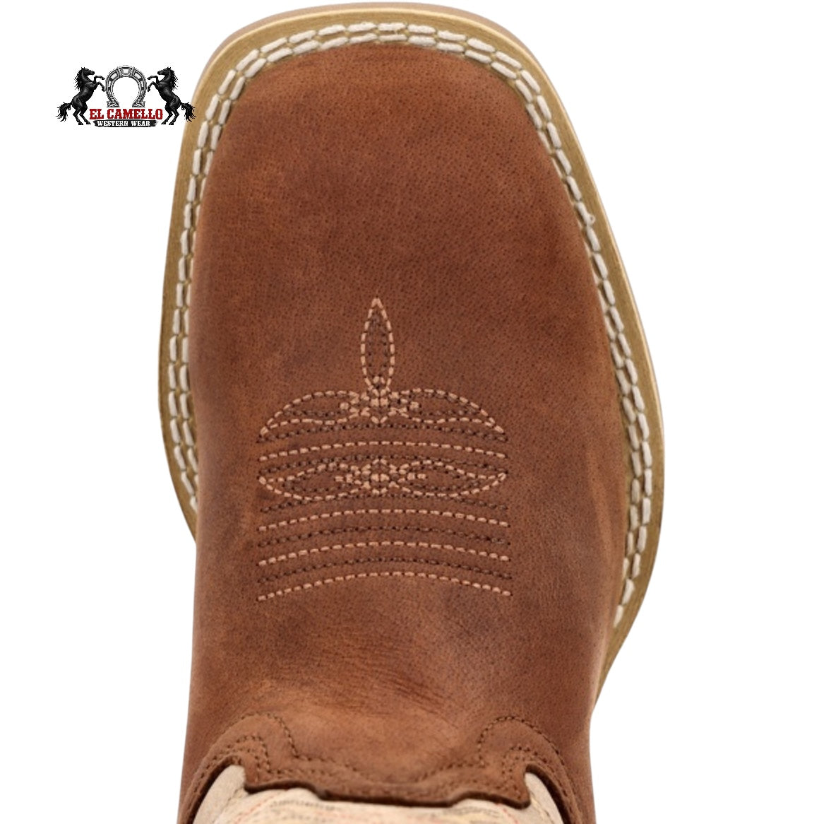 Durango Kids Lil’ Rebel Pro Coffee/Bone Western Boots DBT0241C Square Toe