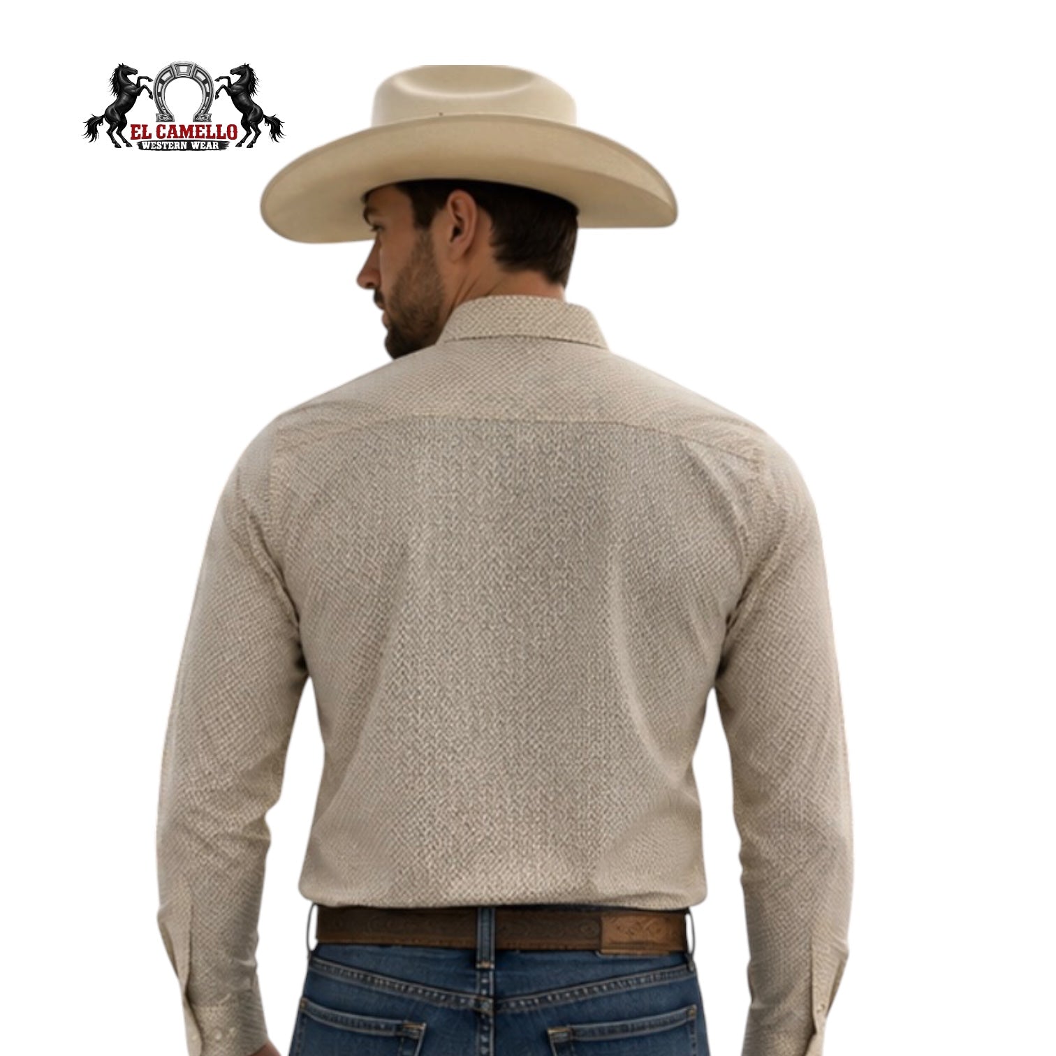 Ariat Men’s White Geo Print Long Sleeve Western Shirt – Style 10079426
