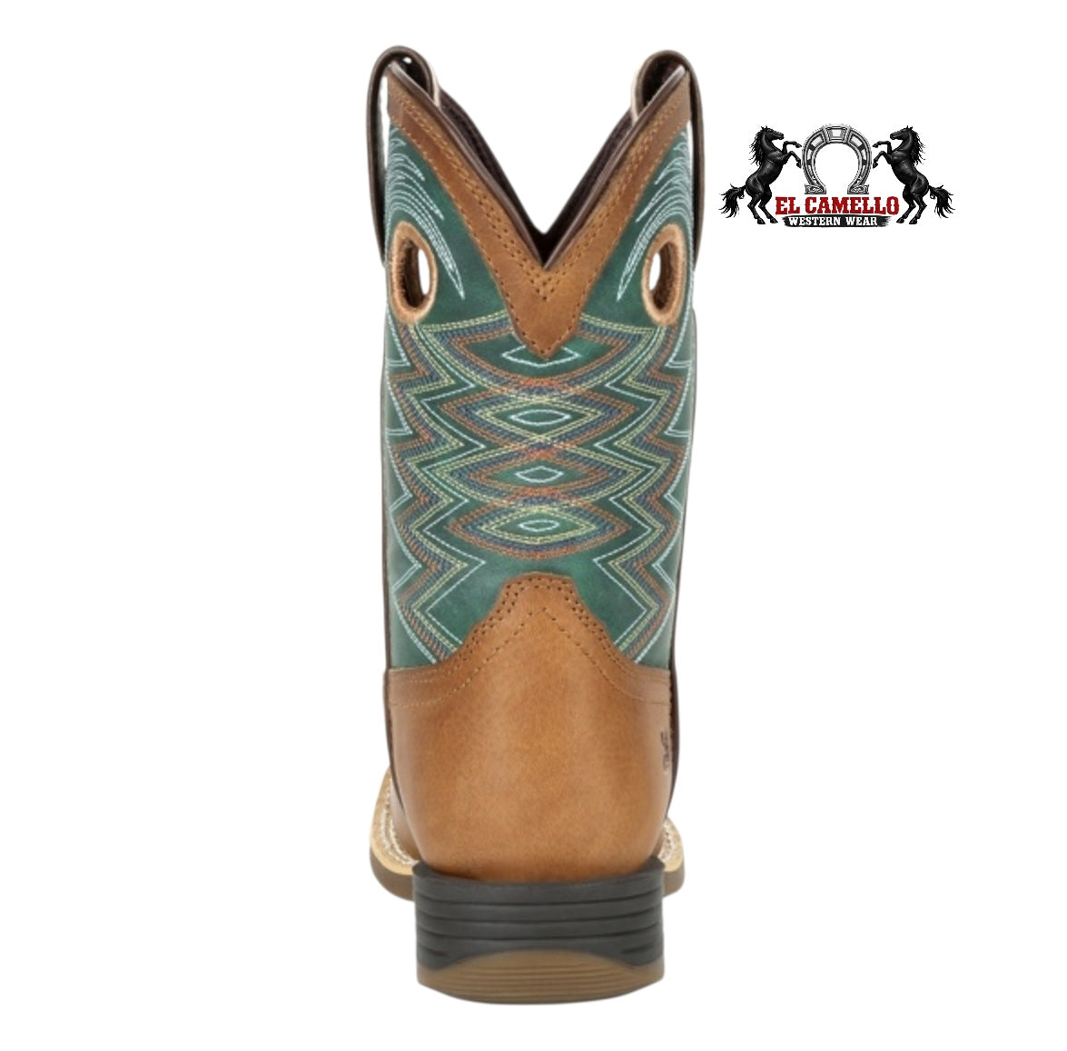 Durango Kids Lil’ Rebel Pro Wheat/Tidal Teal Western Boots DBT0224Y Square Toe