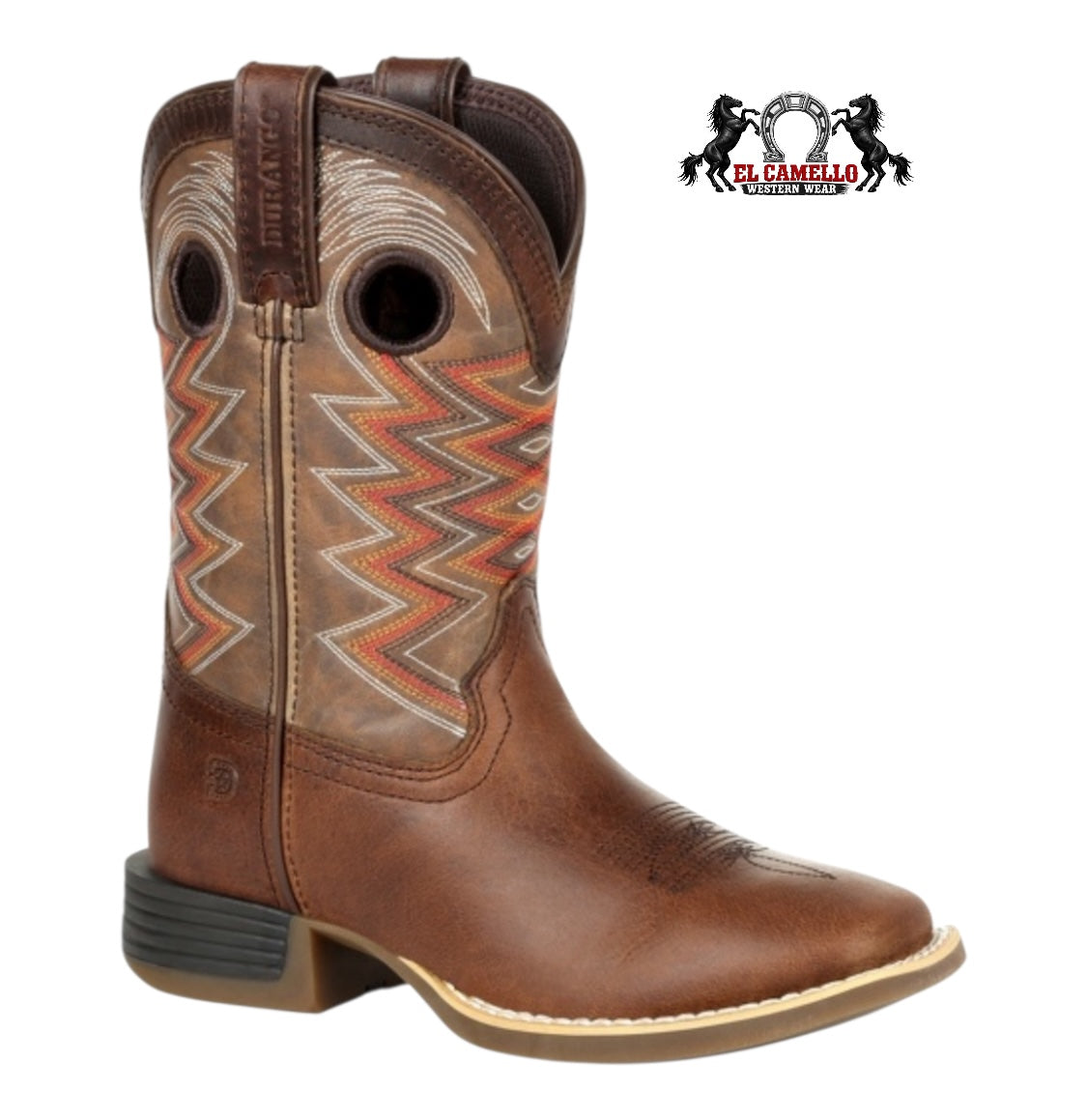 Durango Kids Lil’ Rebel Pro Tiger Eye Western Boots DBT0226Y Square Toe
